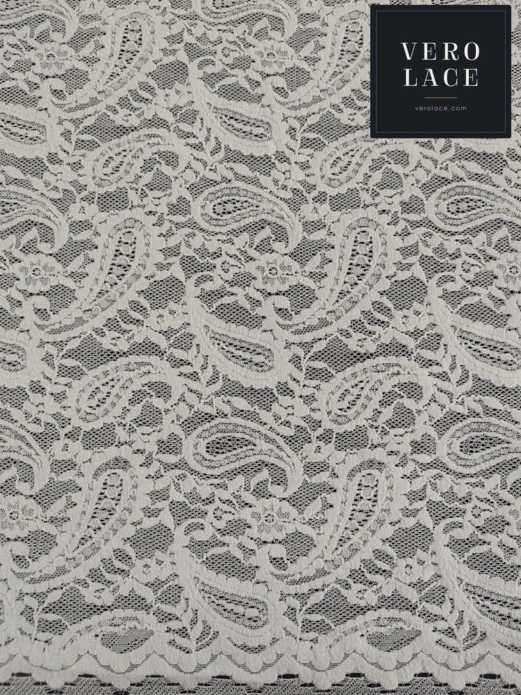 Chenille Lace, Paisley Scalloped Edge — VL-CH-0123