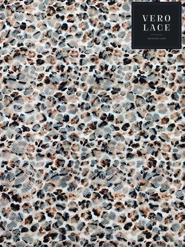 Chenille Lace, Printed Leopard Print — VL-CH-0113