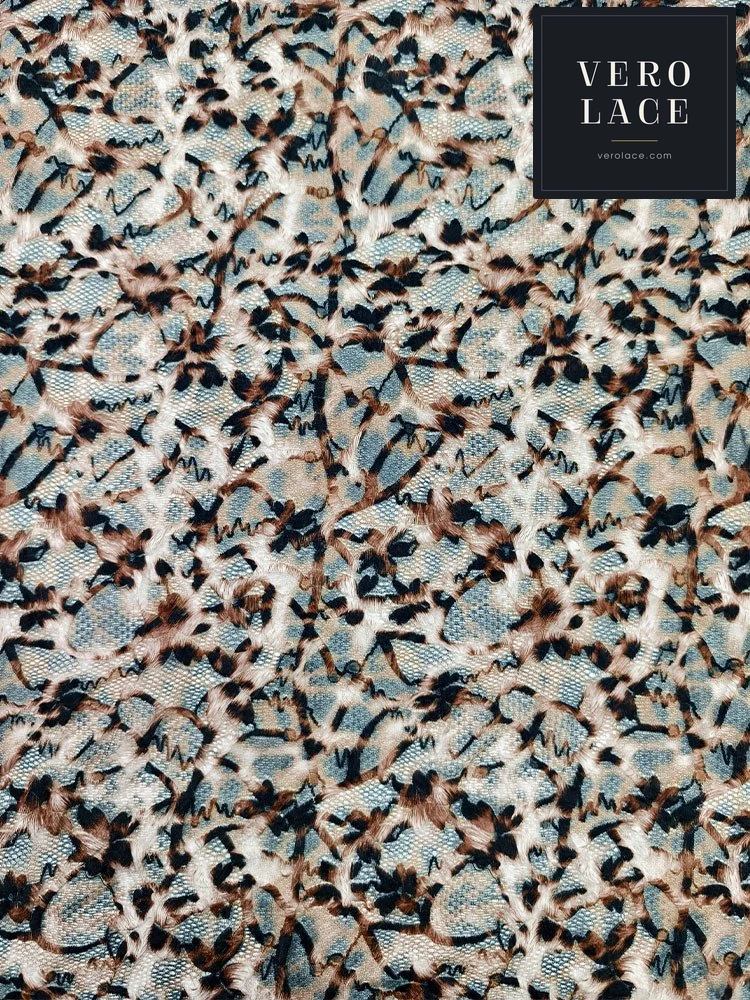 Chenille Lace, Printed Leopard Print — VL-CH-0114