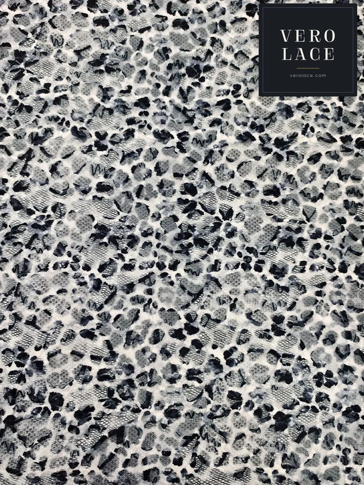 Chenille Lace, Printed Leopard Print — VL-CH-0117