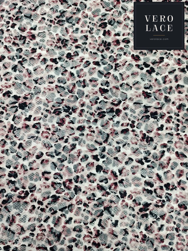Chenille Lace, Printed Leopard Print — VL-CH-0118