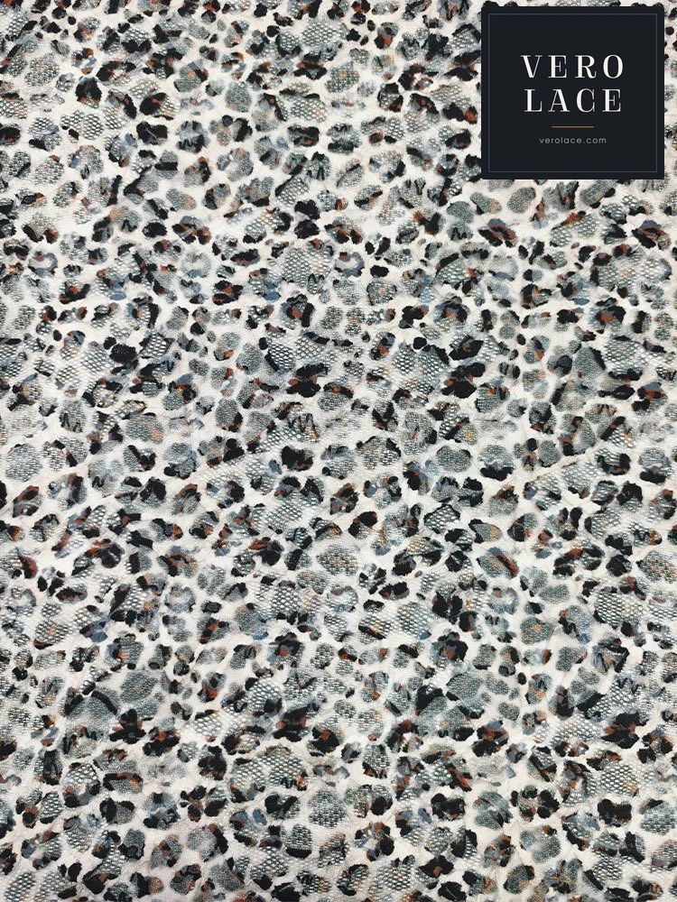 Chenille Lace, Printed Leopard Print — VL-CH-0119