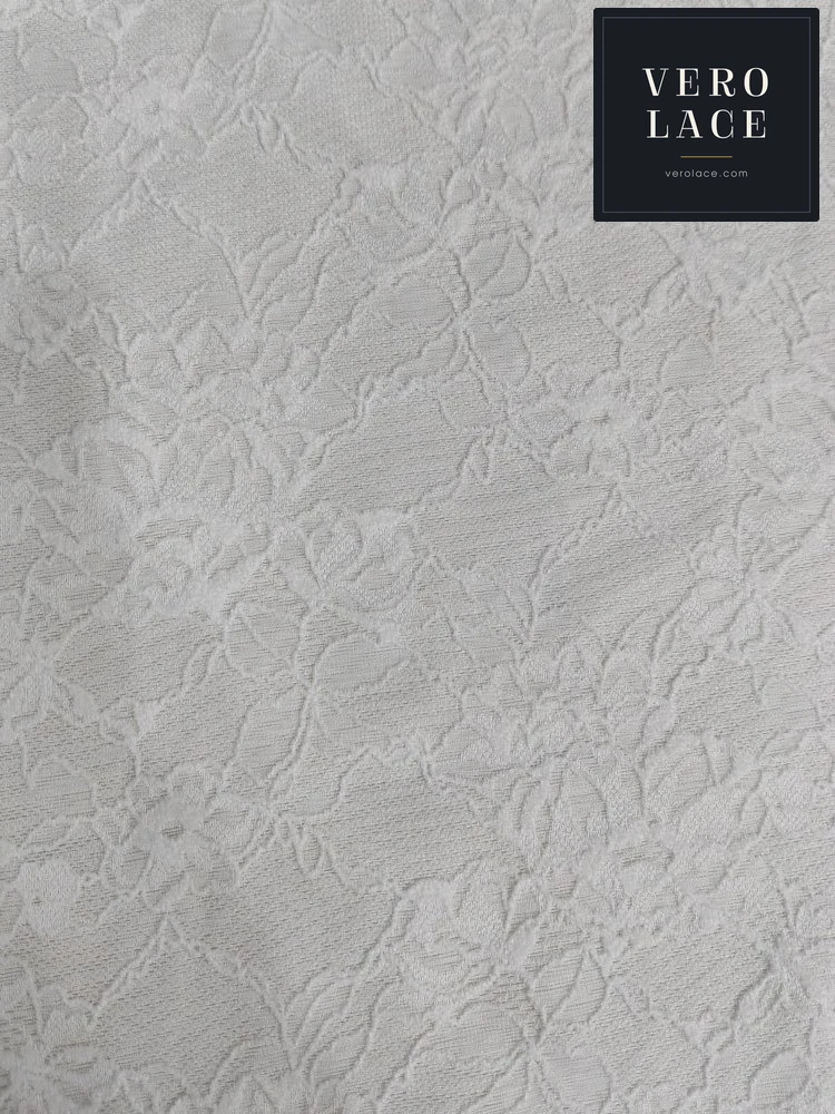 Chenille Lace, Scalloped Edge Bonded Silver Fox — VL-CH-0027