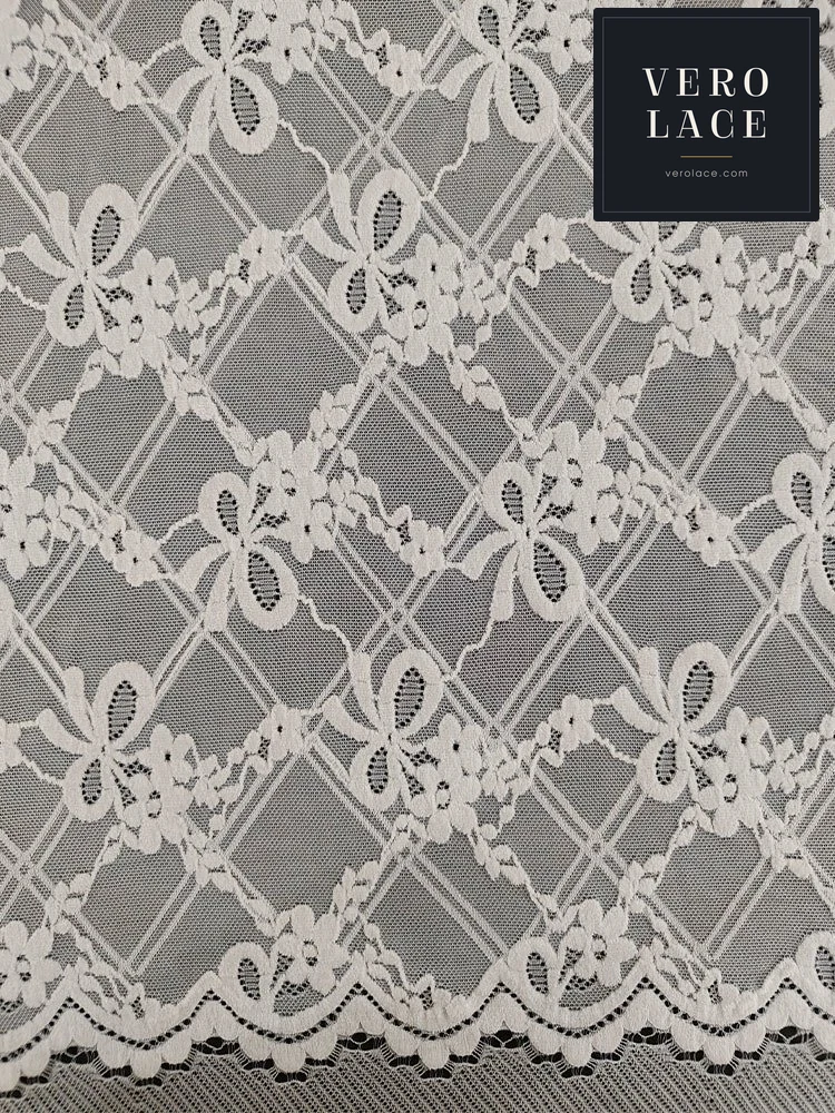 Chenille Lace, Scalloped Edge Nylon-Poly-Spandex — VL-CH-0081