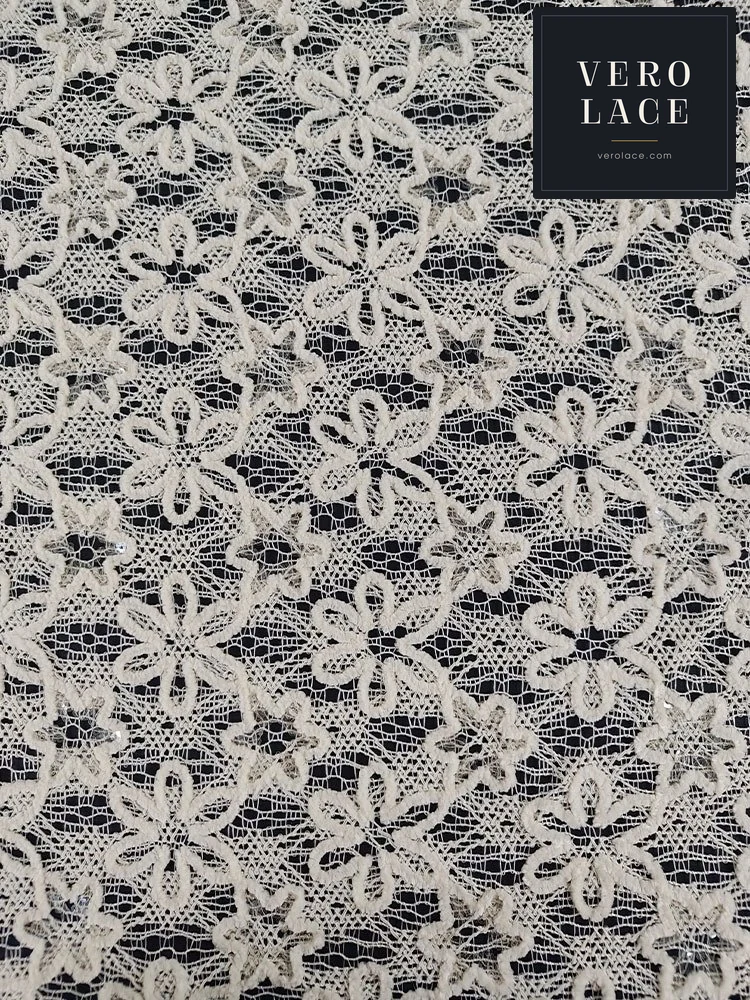Chenille Lace, Sequin Cord Embroidery — VL-CH-0003