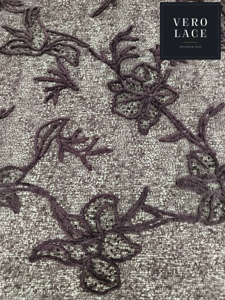 Chenille Lace, Sequin Embroidery — VL-CH-0127