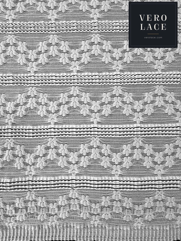 Crinkle Mesh, Bubble Crepe Black Thread — VL-CM-0003