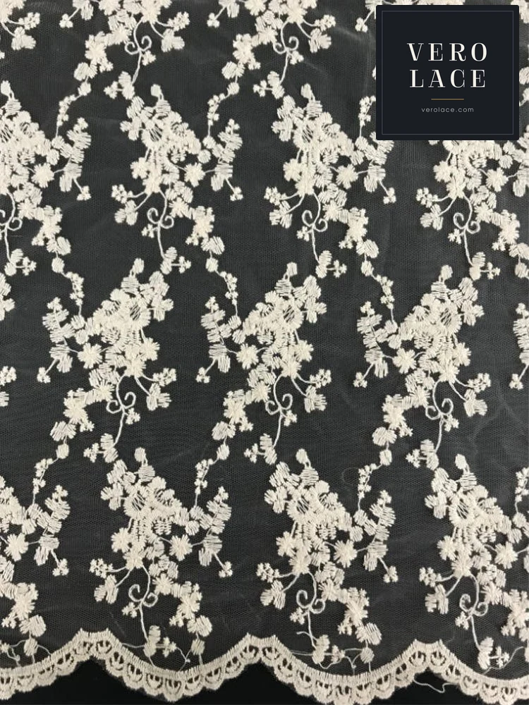 Embroidered Fabric, Cotton Thread — VL-EM-0025