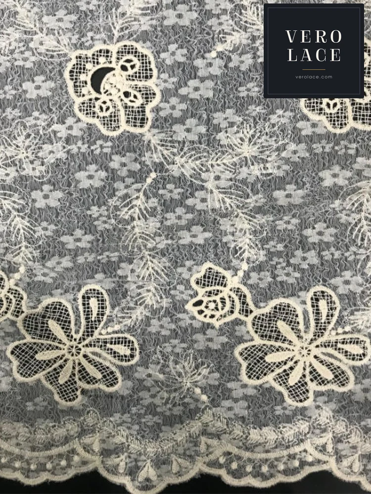 Embroidered Fabric, Cotton Thread — VL-EM-0207