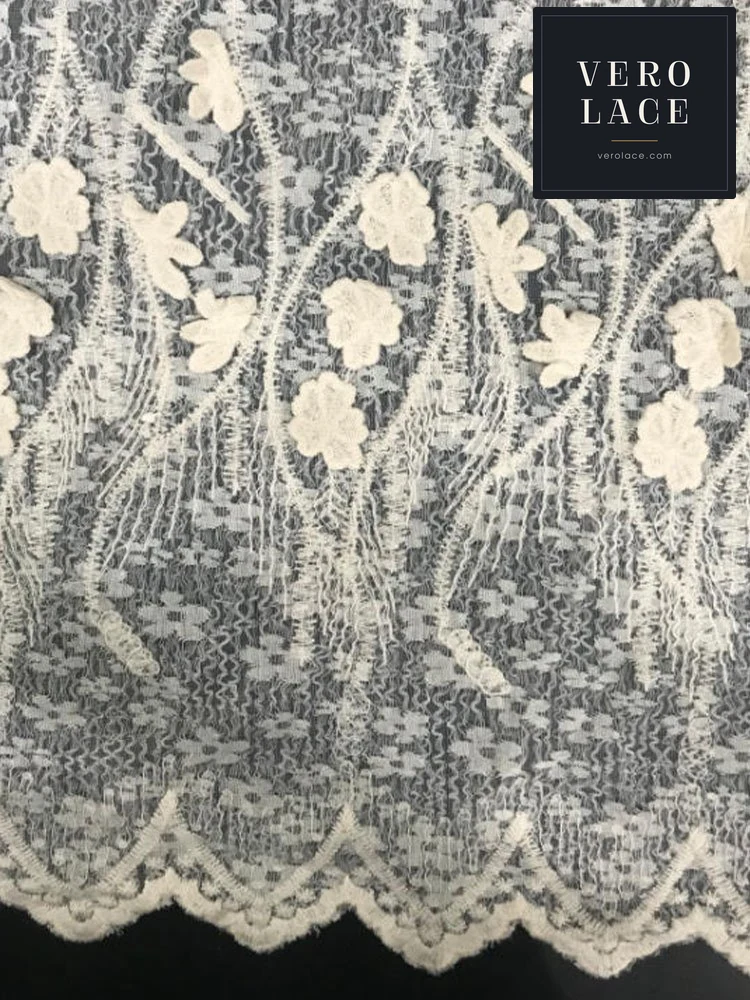 Embroidered Fabric, Cotton Thread — VL-EM-0210