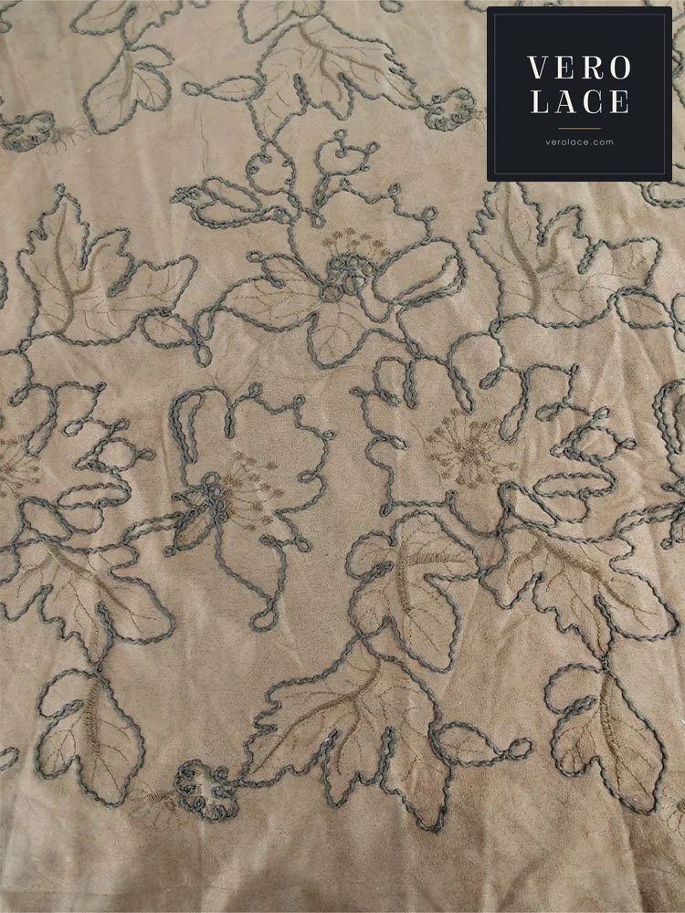 Embroidered Fabric, Leather — VL-EM-0109