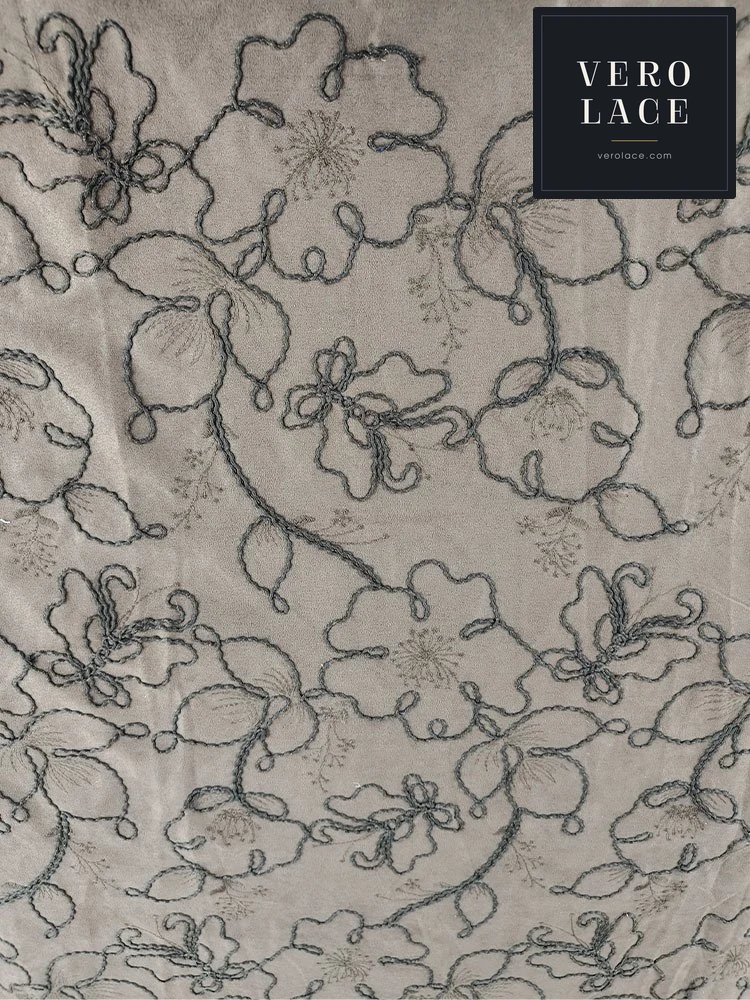 Embroidered Fabric, Leather — VL-EM-0110