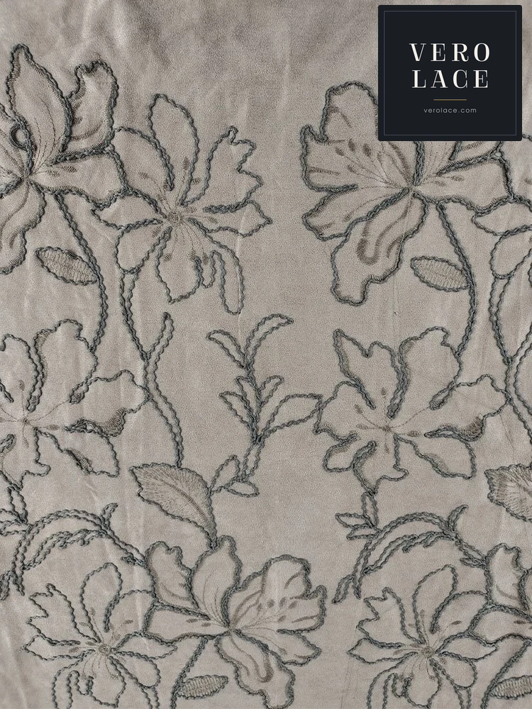 Embroidered Fabric, Leather — VL-EM-0111