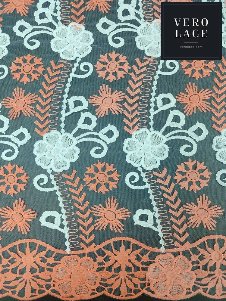 Embroidered Fabric, Milk Fibre — VL-EM-0050