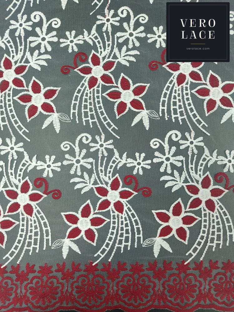 Embroidered Fabric, Milk Fibre — VL-EM-0051