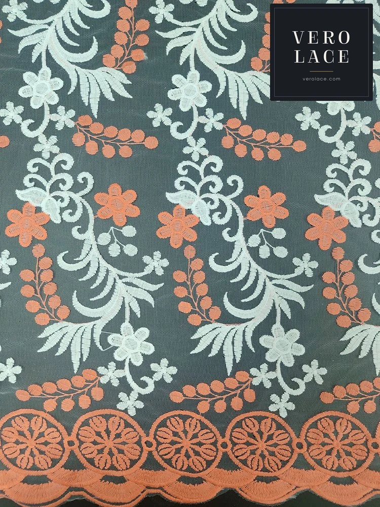 Embroidered Fabric, Milk Fibre — VL-EM-0053