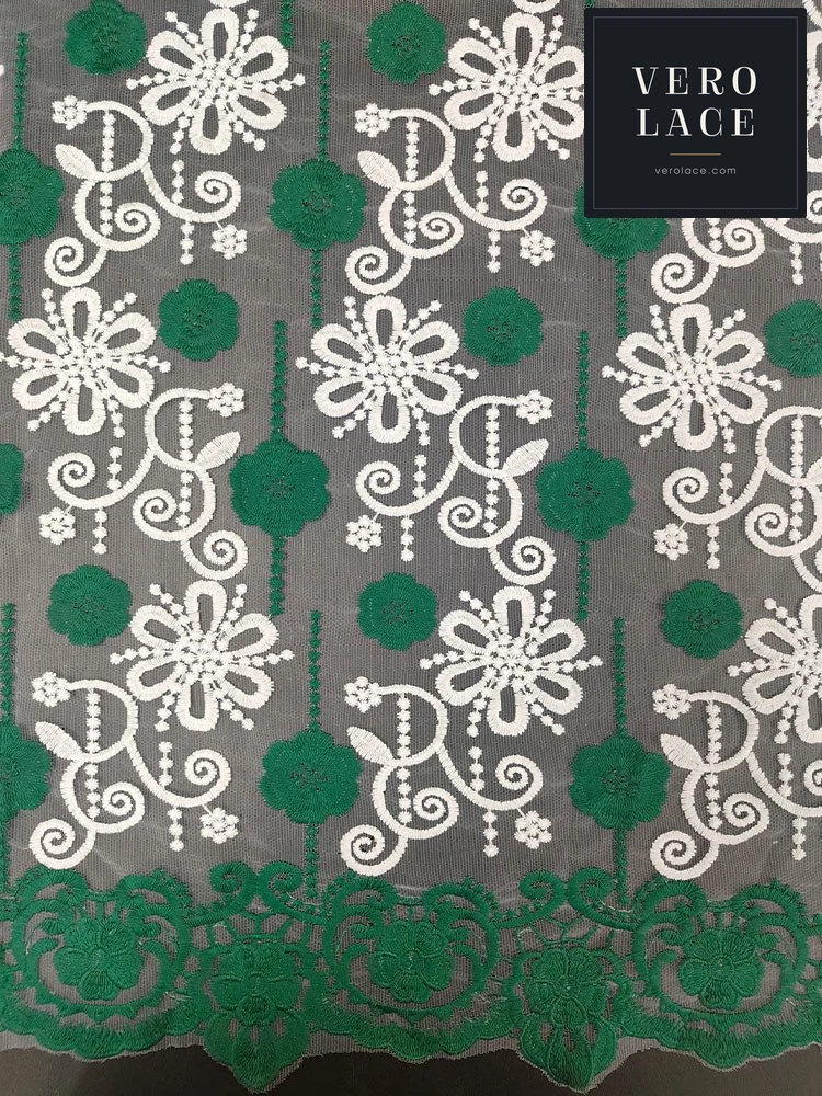 Embroidered Fabric, Milk Fibre — VL-EM-0063