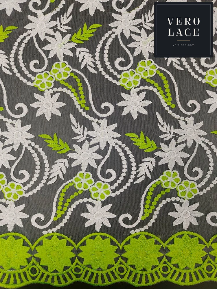 Embroidered Fabric, Milk Fibre — VL-EM-0064
