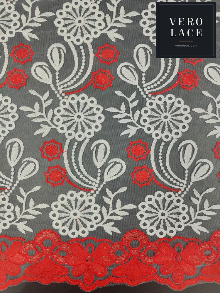 Embroidered Fabric, Milk Fibre — VL-EM-0066