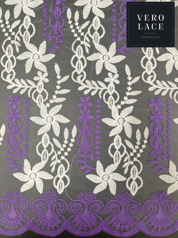 Embroidered Fabric, Milk Fibre — VL-EM-0068