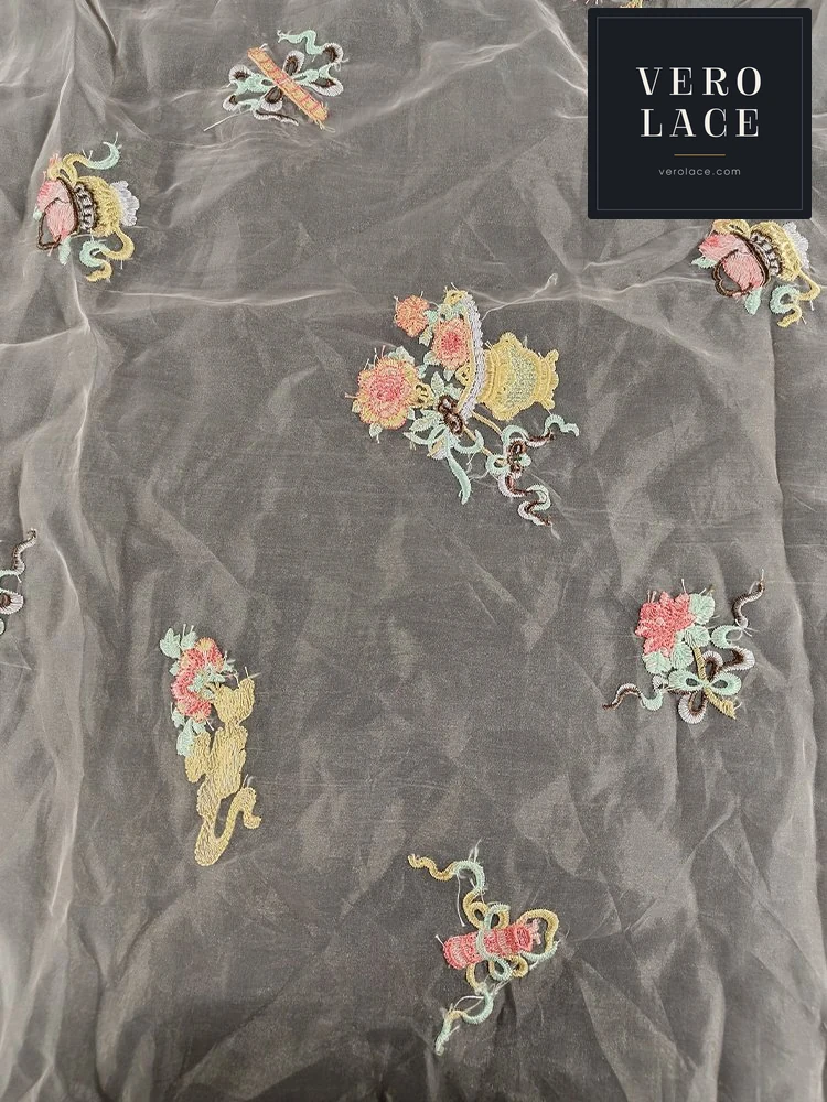 Embroidered Fabric, Organza — VL-EM-0133
