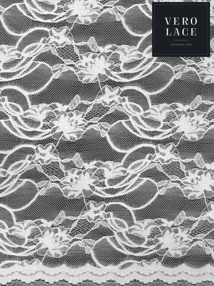 Feather-Yarn Lace, KAM Scalloped Edge — VL-FY-0027