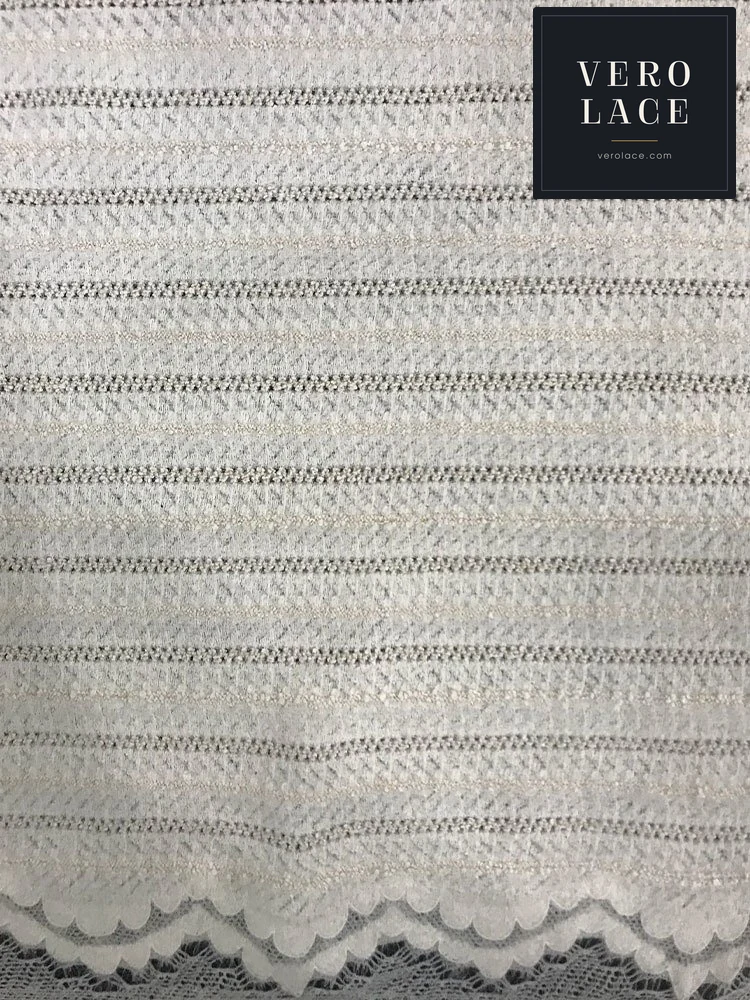 Feather-Yarn Lace, Scalloped Edge Nylon-Poly-Spandex — VL-FY-0075