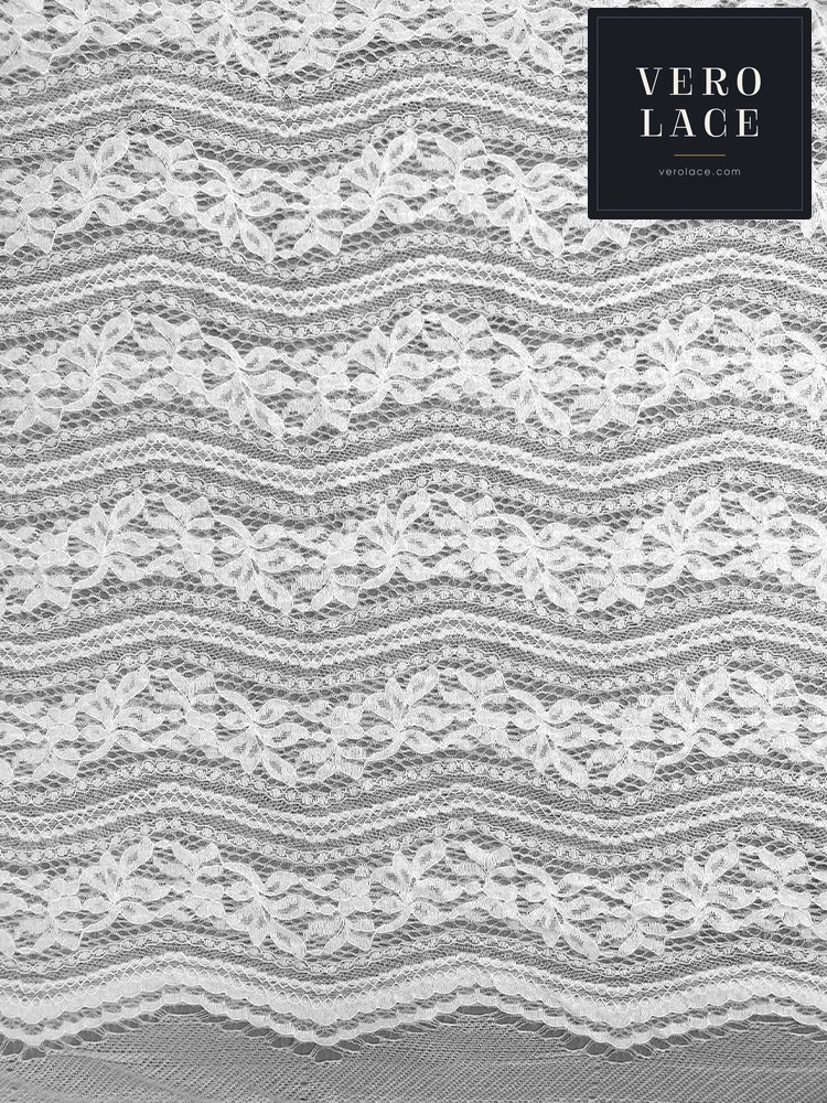 Feather-Yarn Lace, Scalloped Edge — VL-FY-0006