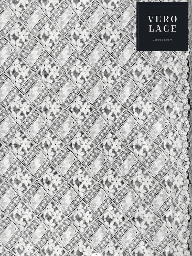 Feather-Yarn Lace, Scalloped Edge — VL-FY-0015