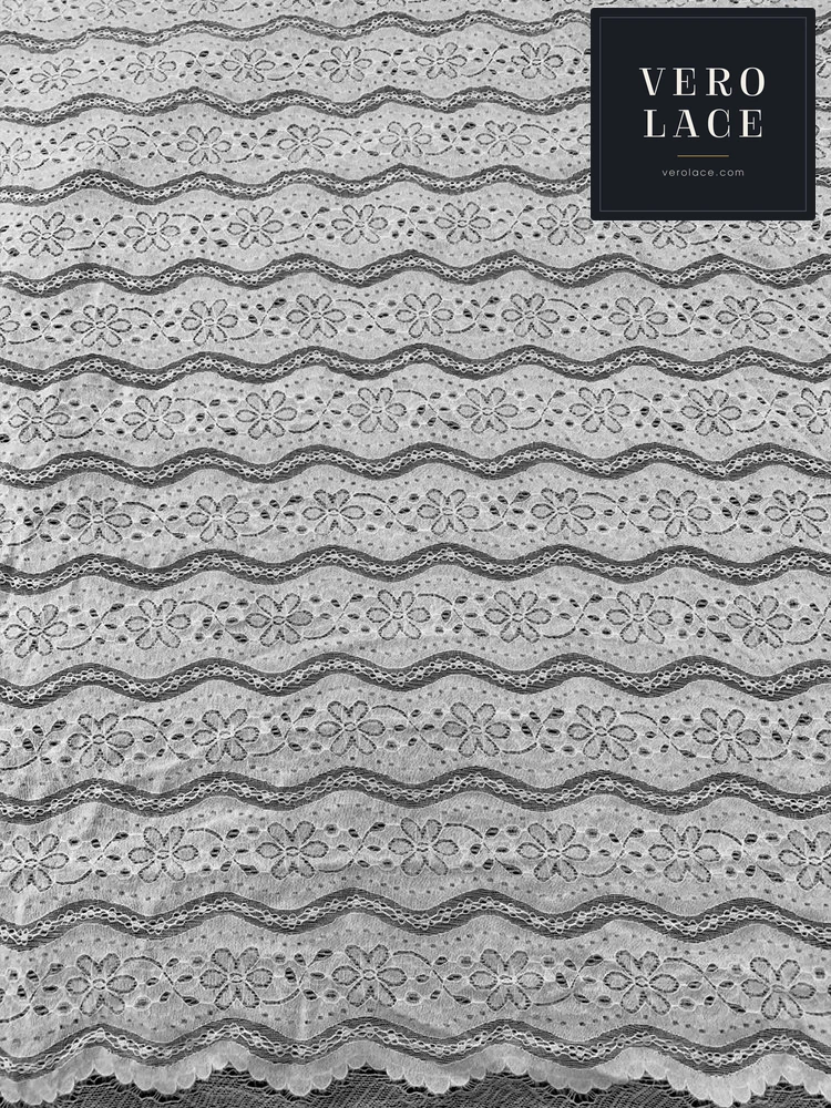 Feather-Yarn Lace, Scalloped Edge — VL-FY-0017