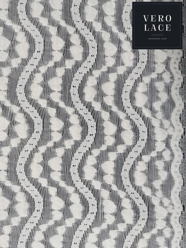 Feather-Yarn Lace, Scalloped Edge — VL-FY-0018