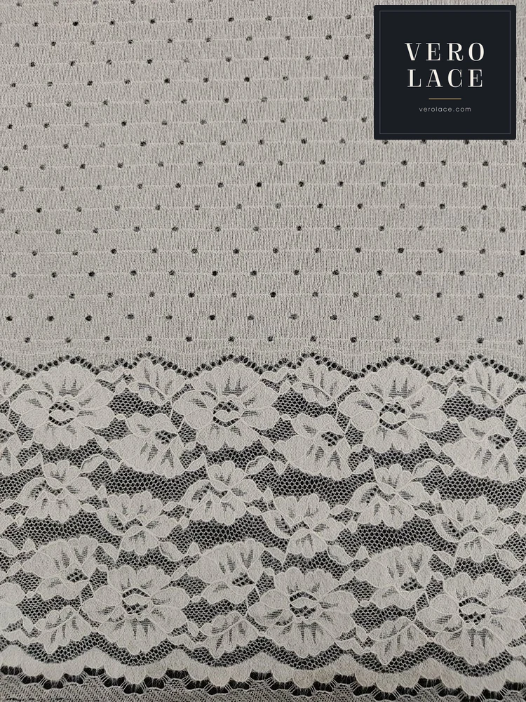 Feather-Yarn Lace, Scalloped Edge — VL-FY-0058