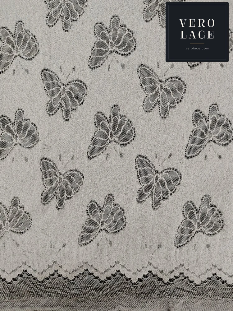 Feather-Yarn Lace, Scalloped Edge — VL-FY-0069