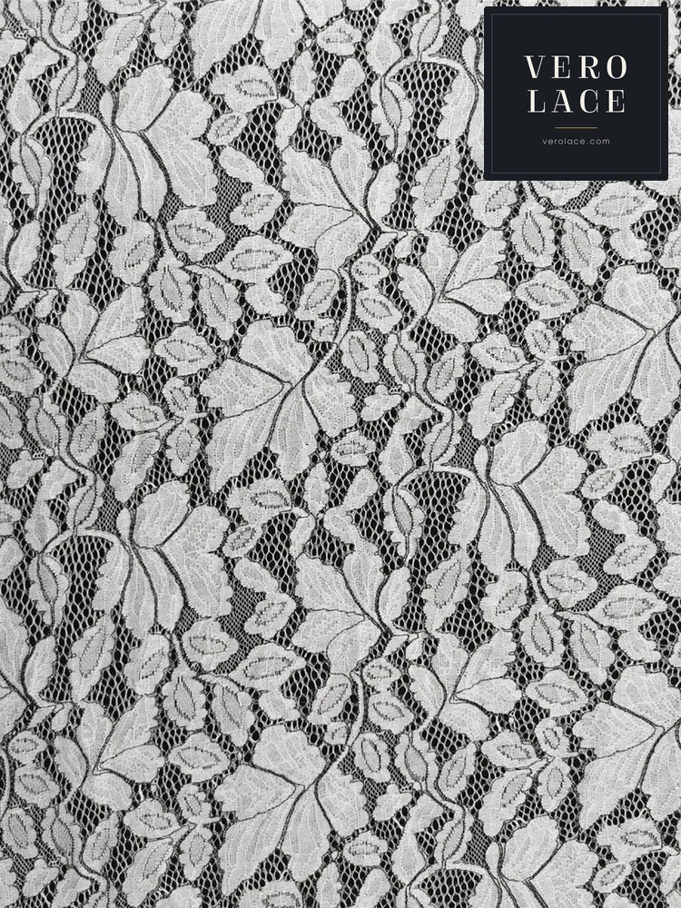 Nylon-Cotton Lace, Black Mesh — VL-NC-0036