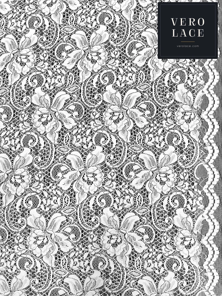 Nylon-Cotton Lace, Black Mesh — VL-NC-0155