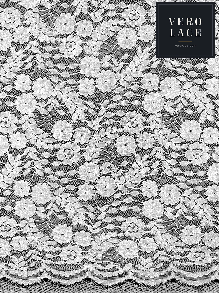 Nylon-Cotton Lace, Rayon Scalloped Edge — VL-NC-0158