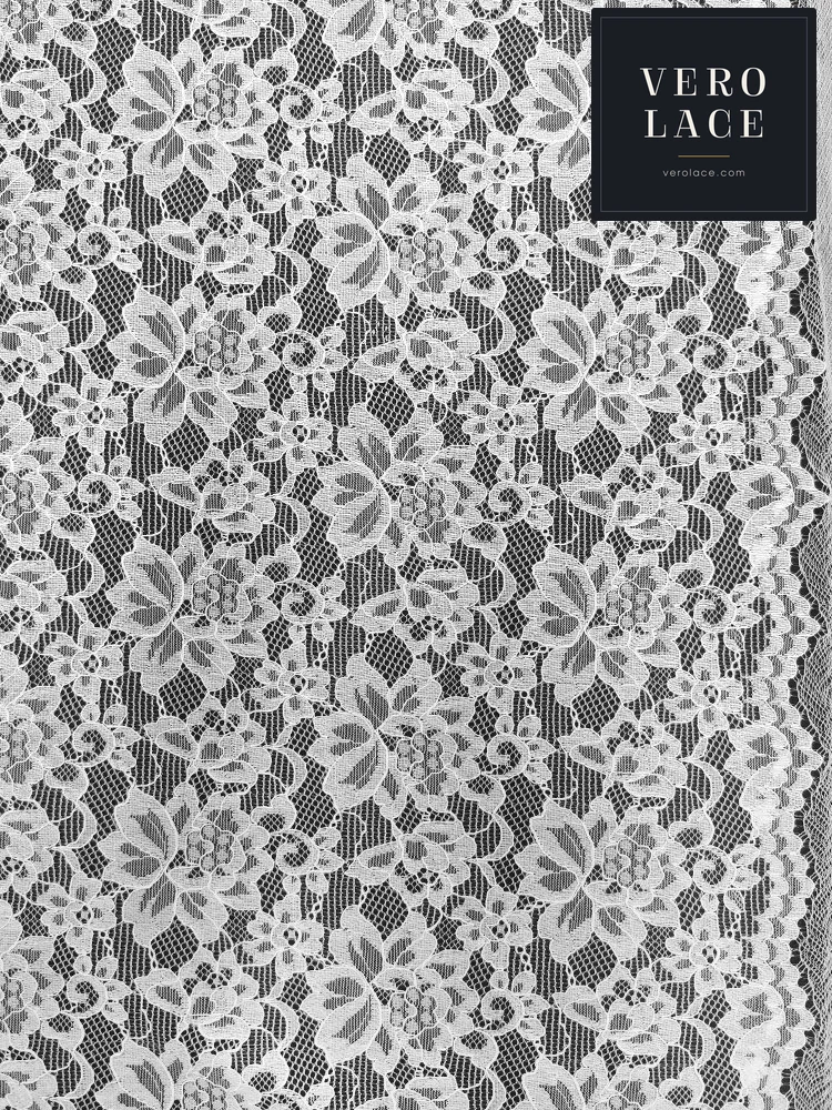 Nylon-Cotton Lace, Rayon Scalloped Edge — VL-NC-0160