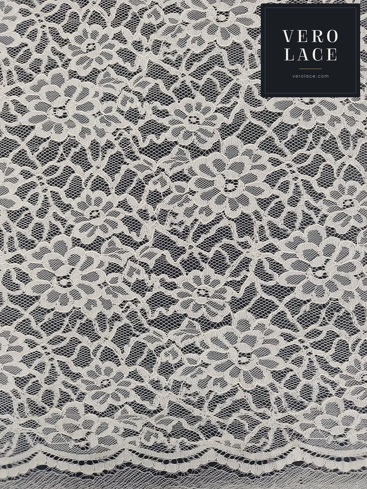 Nylon-Cotton Lace, Scalloped Edge KAM — VL-NC-0197