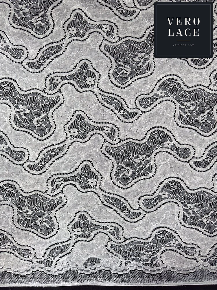 Nylon-Cotton Lace, Scalloped Edge KAM — VL-NC-0201