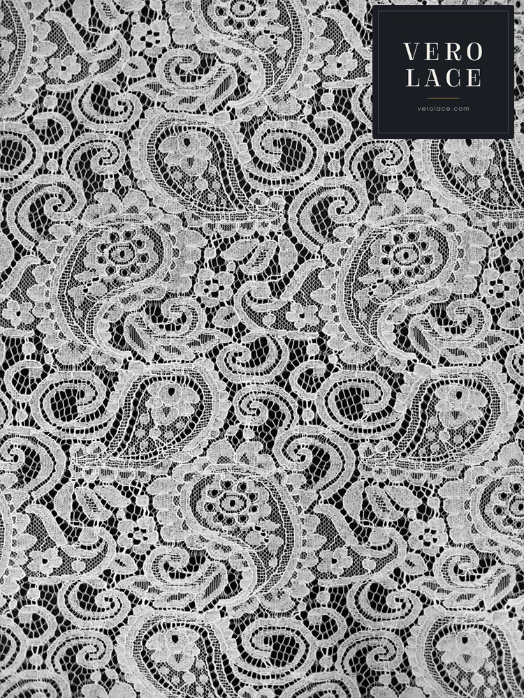 Nylon-Cotton Lace, Wrapped Paisley — VL-NC-0171