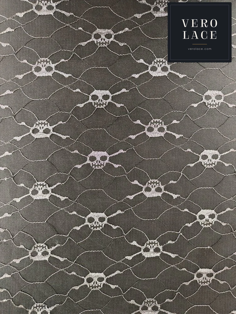 Nylon Lace, Silver Silk Halloween — VL-NY-0153
