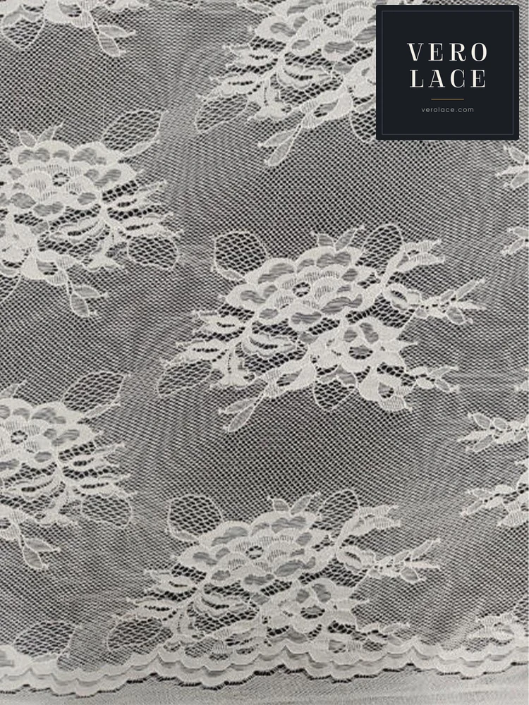 Nylon-Spandex Stretch Lace, Clipped Thread KAM — VL-NS-0125