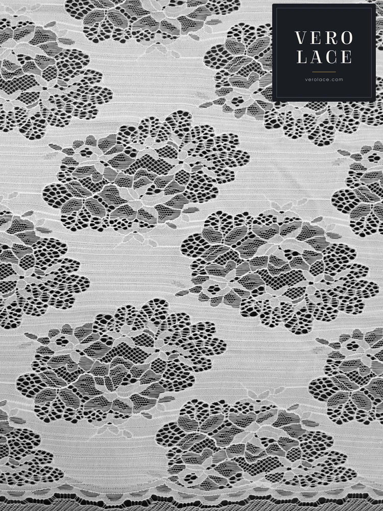 Nylon-Spandex Stretch Lace, KAM Scalloped Edge Scalloped Edge — VL-NS-0091