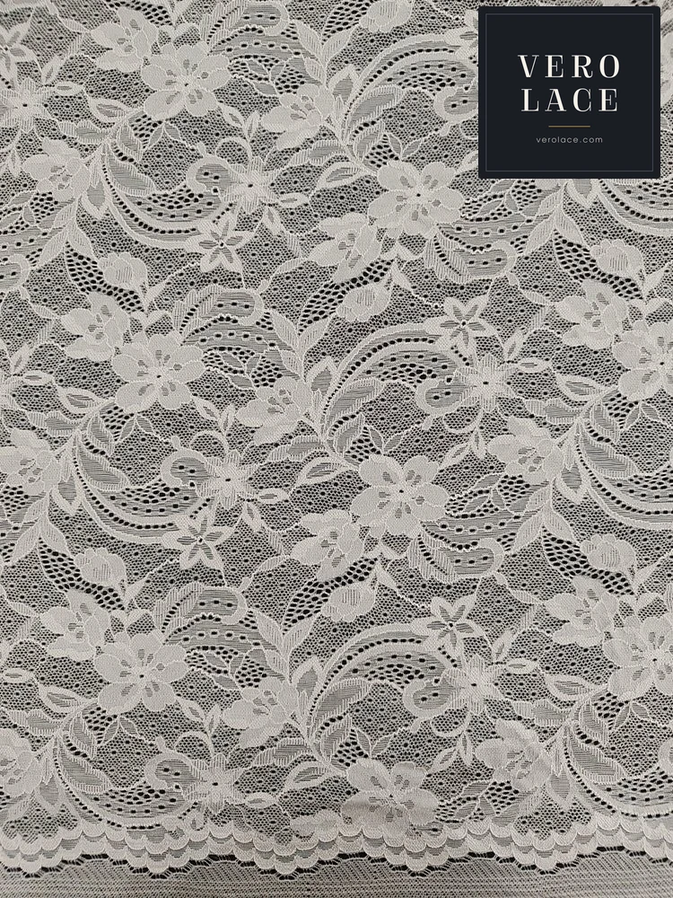 Nylon-Spandex Stretch Lace, Scalloped Edge KAM — VL-NS-0220