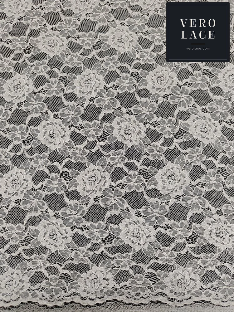Nylon-Spandex Stretch Lace, Scalloped Edge KAM — VL-NS-0241