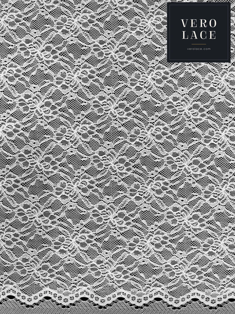 Nylon-Spandex Stretch Lace, Scalloped Edge — VL-NS-0079
