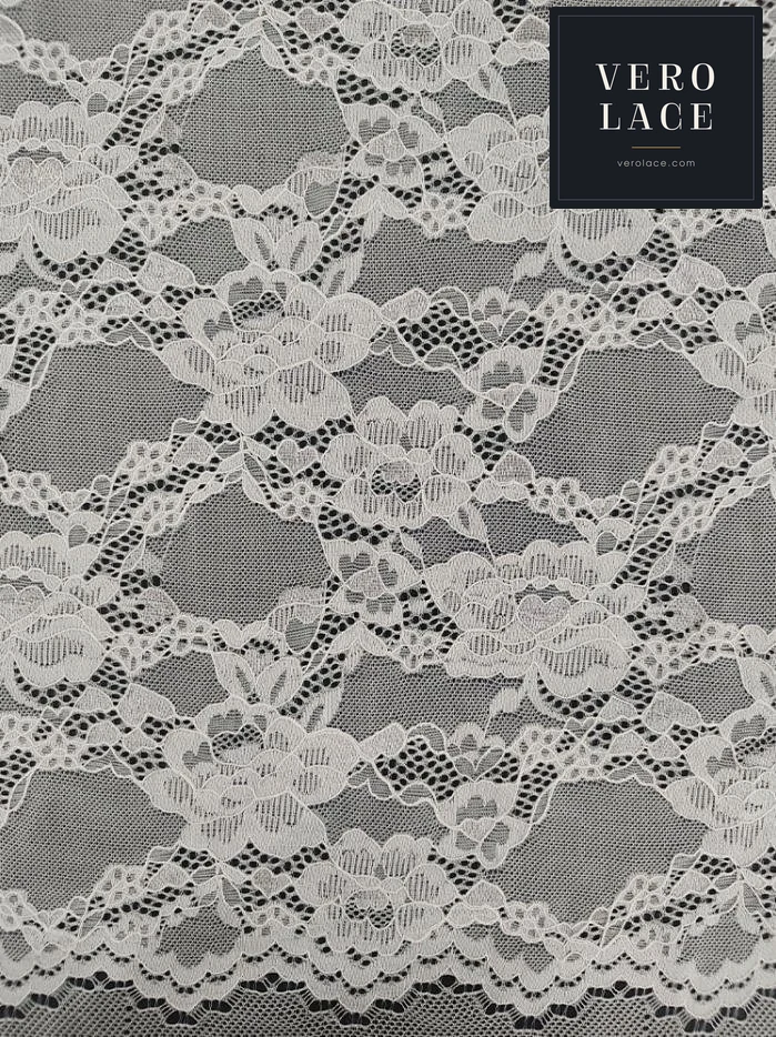 Nylon-Spandex Stretch Lace, Scalloped Edge — VL-NS-0124