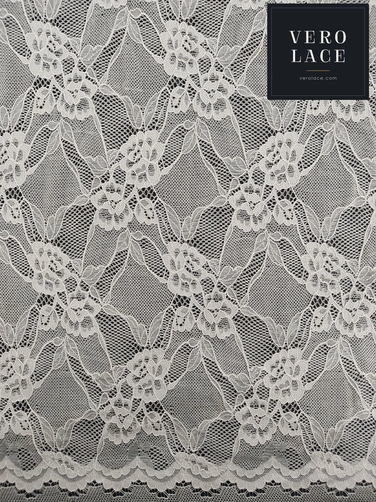 Nylon-Spandex Stretch Lace, Scalloped Edge — VL-NS-0141