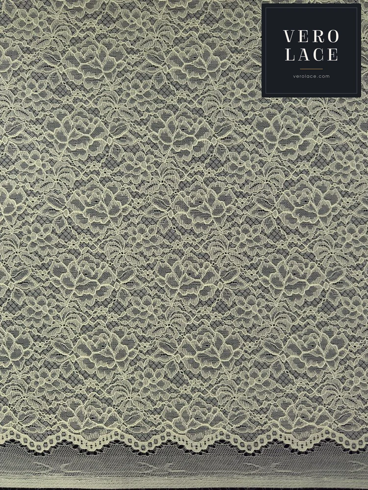 Nylon-Spandex Stretch Lace, Scalloped Edge — VL-NS-0161