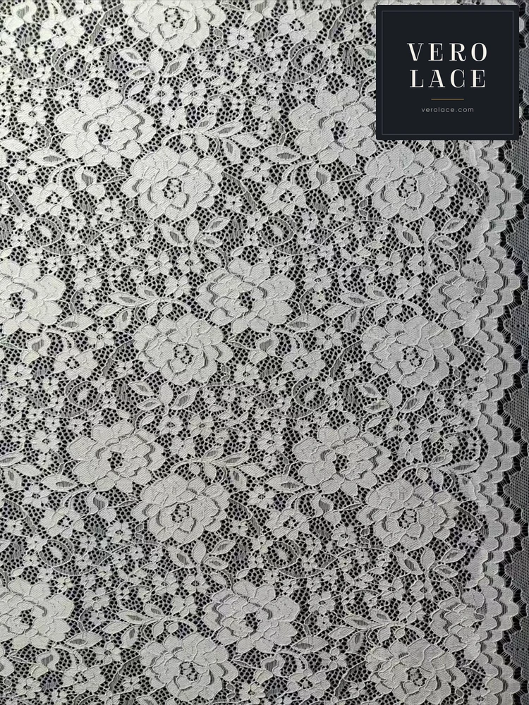Nylon-Spandex Stretch Lace, Scalloped Edge — VL-NS-0169